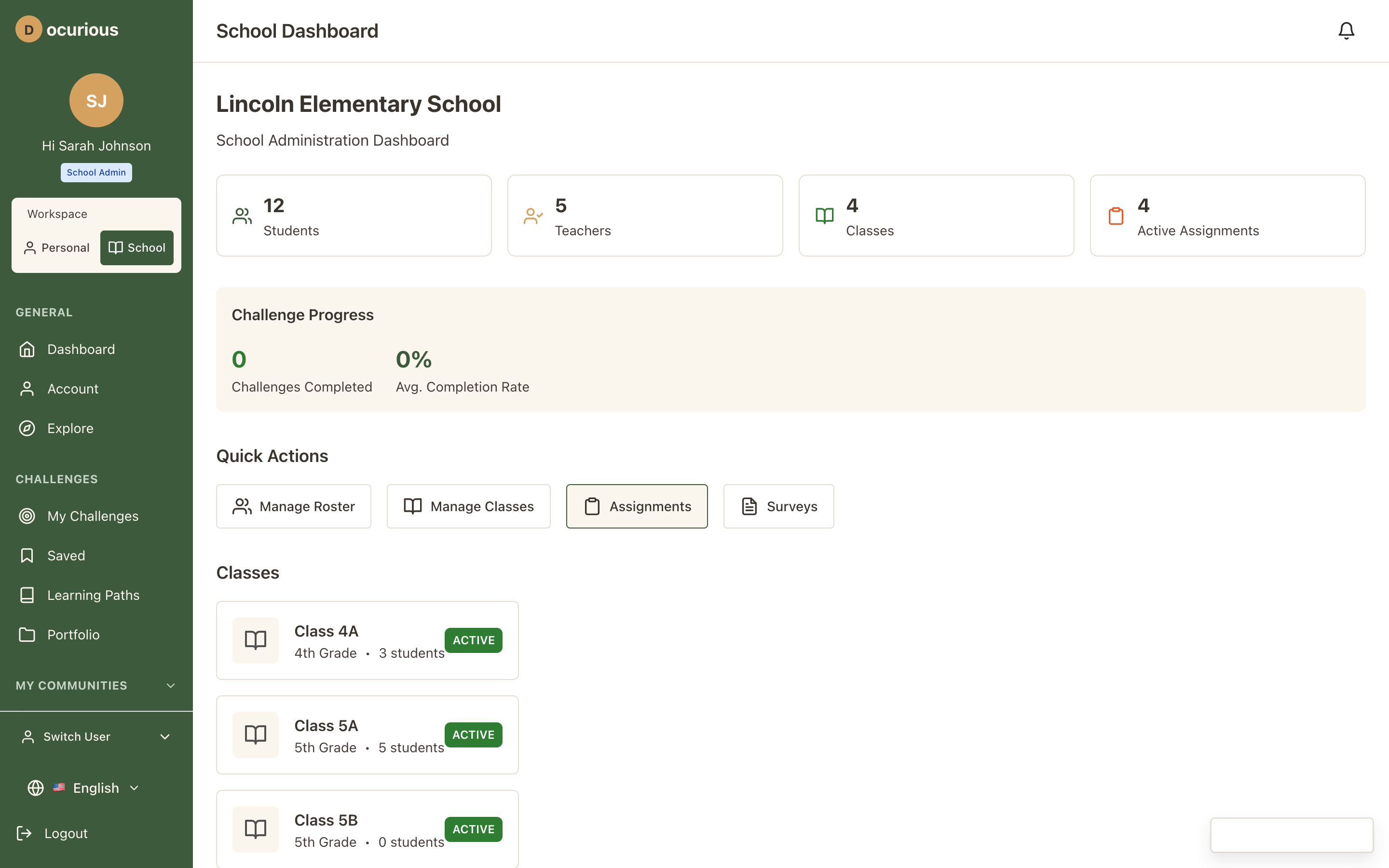 School Dashboard